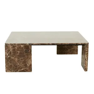 Atlas Slab Coffee Table - Natural Emperador Marble by null, a Coffee Table for sale on Style Sourcebook