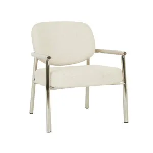 Lori Metal Occasional Chair - Brioche Boucle - Chrome by null, a Chairs for sale on Style Sourcebook