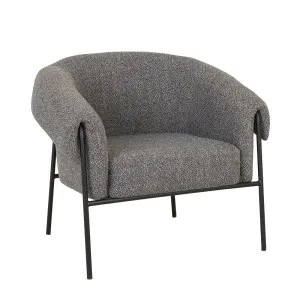 Sid Occasional Chair - Midnight Tweed - Black Metal by null, a Chairs for sale on Style Sourcebook