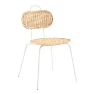 Nami Dining Chair - Natural Rattan - White by null, a Chairs for sale on Style Sourcebook