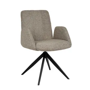 Colson Swivel Base Chair - Dawn Tweed - Matt Black by null, a Chairs for sale on Style Sourcebook