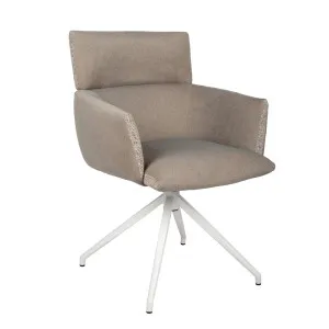 Kellan Swivel Base Chair - Americano - White by null, a Chairs for sale on Style Sourcebook
