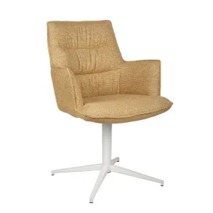 Lawson Swivel Base Chair - Maize Tweed - White by null, a Chairs for sale on Style Sourcebook