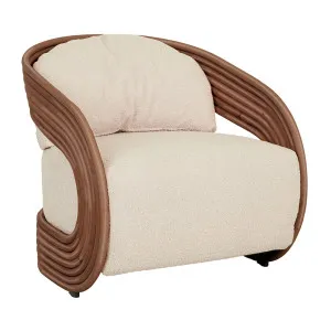 Serene Curve Occasional Chair - Shell Boucle - Matt Antique by null, a Chairs for sale on Style Sourcebook