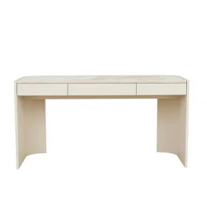 Elsie Marble Desk - Natural Travertine - Shell by null, a Desks for sale on Style Sourcebook