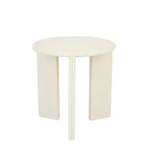 Ray Marble Side Table - Natural Travertine - Shell by null, a Side Table for sale on Style Sourcebook
