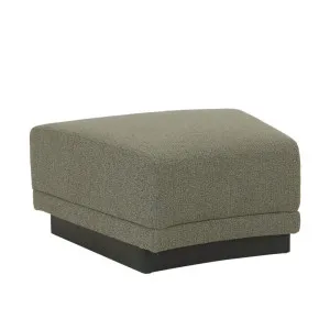 Felix Orbit Wedge Ottoman - Moss Tweed - Matt Black Ash by null, a Ottomans for sale on Style Sourcebook