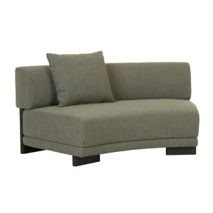 Felix Orbit Wedge Ottoman - Moss Tweed - Matt Black Ash by null, a Ottomans for sale on Style Sourcebook