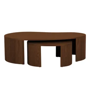 Oberon Curve Nest of 2 Coffee Tables - Smoked Ash by null, a Coffee Table for sale on Style Sourcebook