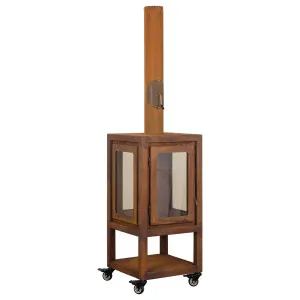 Lazaro 54x105cm Corten Steel Wood Burner, Rust by null, a Fireplaces for sale on Style Sourcebook
