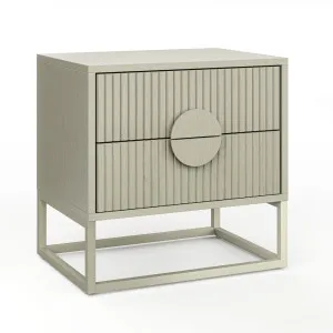 Braxton Ripple Bedside Table, Putty by L3 Home, a Bedside Tables for sale on Style Sourcebook