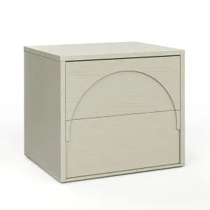 Aurora 2 Drawer Arch Bedside Table, Putty  by L3 Home, a Bedside Tables for sale on Style Sourcebook