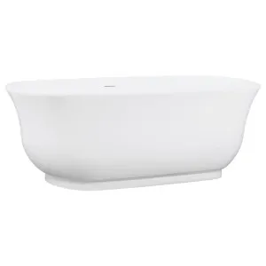 Marietta 170cm Freestanding Acrylic Bath w White Overflow &amp; Waste, Matte White by null, a Bathtubs for sale on Style Sourcebook