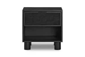 Rio Bedside Table, Black, by Lounge Lovers by Lounge Lovers, a Bedside Tables for sale on Style Sourcebook