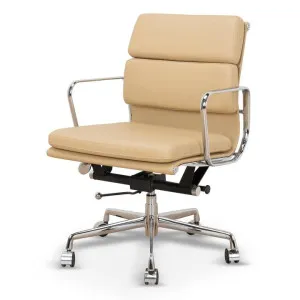 Ashton Low Back Office Chair - Light Brown Leather by Interior Secrets - AfterPay Available by Interior Secrets, a Chairs for sale on Style Sourcebook