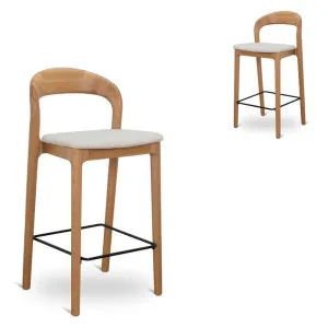 Set of 2 - Caspar 65cm Natural Bar Stool - Beige by Interior Secrets - AfterPay Available by Interior Secrets, a Bar Stools for sale on Style Sourcebook