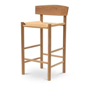 Ex Display - Erika 65cm Bar Stool - Natural with Back Rest by Interior Secrets - AfterPay Available by Interior Secrets, a Bar Stools for sale on Style Sourcebook