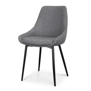 Ex Display - Alfie Fabric Dining Chair - Dark Grey by Interior Secrets - AfterPay Available by Interior Secrets, a Dining Chairs for sale on Style Sourcebook