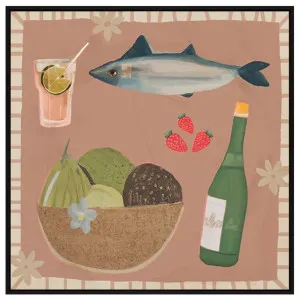 Marinara Luncheon Box Framed Canvas in 83 x 83cm by OZ Design, a Painted Canvases for sale on Style Sourcebook