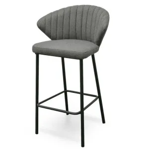 Ex Display - Heidi 65cm (H) Fabric Bar Stool - Grey by Interior Secrets - AfterPay Available by Interior Secrets, a Bar Stools for sale on Style Sourcebook