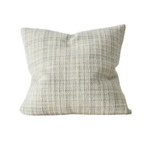 Ex Display - Tripoli 50cm Artisanal Woven Check Cushion - Pearl by Interior Secrets - AfterPay Available by Interior Secrets, a Cushions, Decorative Pillows for sale on Style Sourcebook