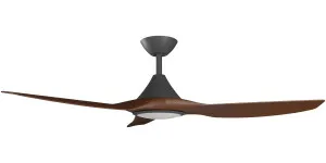 Calibo Smart CloudFan 52" (1300mm) ABS DC Ceiling Fan with 20W CCT LED Light and Remote Black & Koa by Calibo, a Ceiling Fans for sale on Style Sourcebook