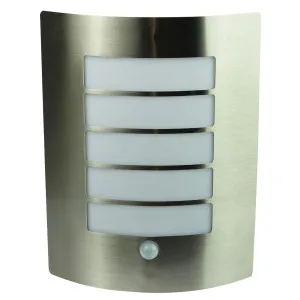 Oriel Lighting Cheeta Exterior Wall Light with Sensor Stainless Steel by Oriel Lighting, a Outdoor Lighting for sale on Style Sourcebook