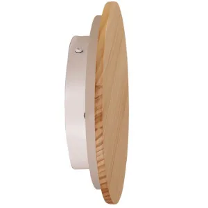 Oriel Lighting Dot 200mm Tricolour LED Wall Light Natural Wood by Oriel Lighting, a Outdoor Lighting for sale on Style Sourcebook