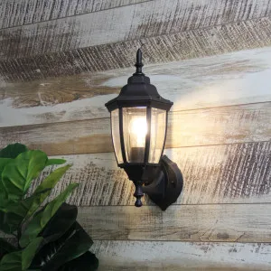 Oriel Lighting Highgate Upward Outdoor Wall Light Black by Oriel Lighting, a Outdoor Lighting for sale on Style Sourcebook