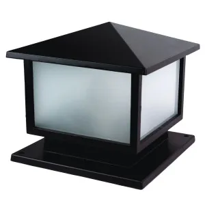 Oriel Lighting Cortez Exterior Pillar Mount Light Black by Oriel Lighting, a Outdoor Lighting for sale on Style Sourcebook