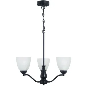 Oriel Lighting Rochester 3 Light Pendant Black by Oriel Lighting, a Pendant Lighting for sale on Style Sourcebook