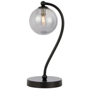 Telbix Black Felton Table Lamp Smoke by Telbix, a Table & Bedside Lamps for sale on Style Sourcebook
