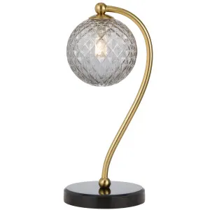 Telbix Black Marble Felton Table Lamp Smoke Tear by Telbix, a Table & Bedside Lamps for sale on Style Sourcebook