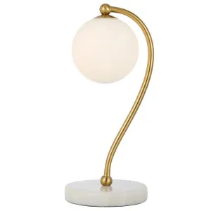 Telbix White Marble Felton Table Lamp Opal Matt by Telbix, a Table & Bedside Lamps for sale on Style Sourcebook