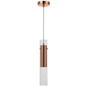 Telbix Prefet 1 Light Slimline LED Pendant Copper by Telbix, a Pendant Lighting for sale on Style Sourcebook