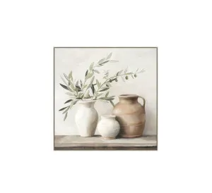 Olives and Urn Wall Art Canvas 80cm x 80cm by Luxe Mirrors, a Artwork & Wall Decor for sale on Style Sourcebook