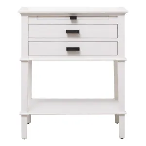 Island Bedside Table High with Shelf in Mangowood White by OzDesignFurniture, a Bedside Tables for sale on Style Sourcebook