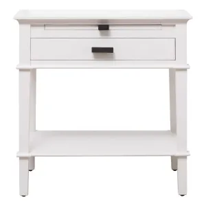 Island Bedside Table Low with Shelf in Mangowood White by OzDesignFurniture, a Bedside Tables for sale on Style Sourcebook