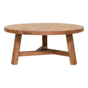 Sawyer Round Coffee Table 80cm in Reclaimed Teak by OzDesignFurniture, a Coffee Table for sale on Style Sourcebook