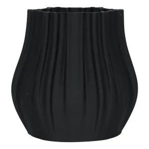 Selma Vase 22x22cm in Black by OZ Design, a Vases & Jars for sale on Style Sourcebook
