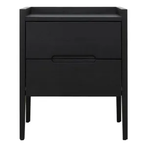 Allegra Bedside Table in Oak Black by OzDesignFurniture, a Bedside Tables for sale on Style Sourcebook