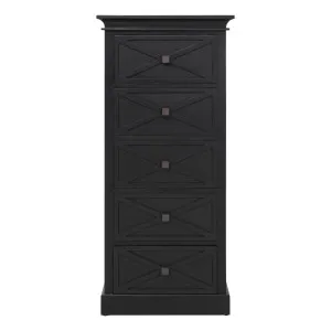 Island Tall Boy in Mangowood Black by OZ Design, a Dressers & Chests of Drawers for sale on Style Sourcebook