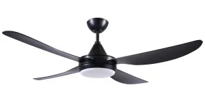 Brilliant Vector 56" DC Ceiling Fan With LED Light and Remote Black by Brilliant, a Ceiling Fans for sale on Style Sourcebook