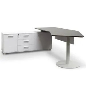 Ex Display - Elite 2.52m Executive Office Desk Left Return - Black by Interior Secrets - AfterPay Available by Interior Secrets, a Desks for sale on Style Sourcebook