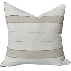 LAST ONE - Autumn Haven Cushion 55cm Square - Striped Earthy Tone by null, a Cushions, Decorative Pillows for sale on Style Sourcebook