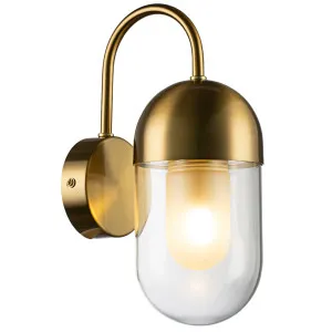 Nora Living Chicago 1 Light Wall Light Satin Brass by Nora Living, a Outdoor Lighting for sale on Style Sourcebook