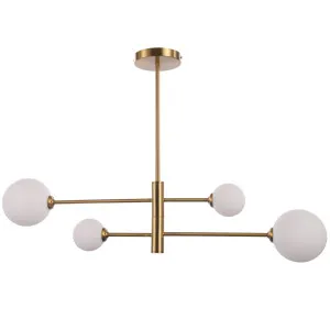 Nora Living Balans 4 Light Pendant Satin Gold by Nora Living, a Pendant Lighting for sale on Style Sourcebook