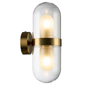 Nora Living Chicago 2 Light Wall Light Satin Brass by Nora Living, a Outdoor Lighting for sale on Style Sourcebook