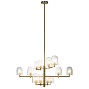 Nora Living Chicago 12 Light Pendant Satin Brass by Nora Living, a Pendant Lighting for sale on Style Sourcebook
