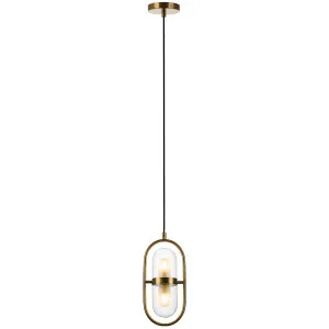 Nora Living Chicago 2 Light Pendant Satin Brass by Nora Living, a Pendant Lighting for sale on Style Sourcebook
